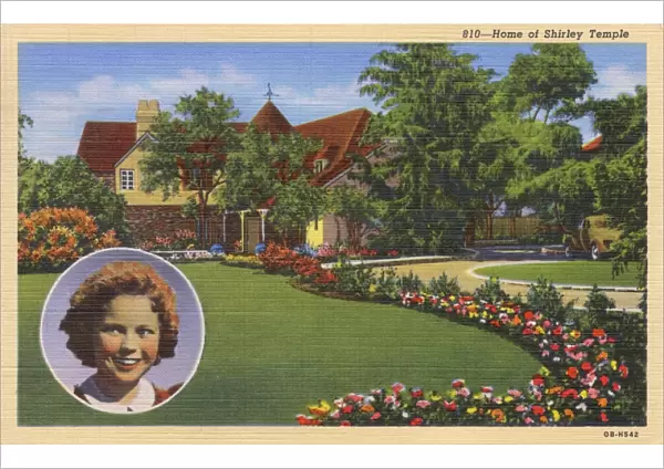 Shirley Temple at her home