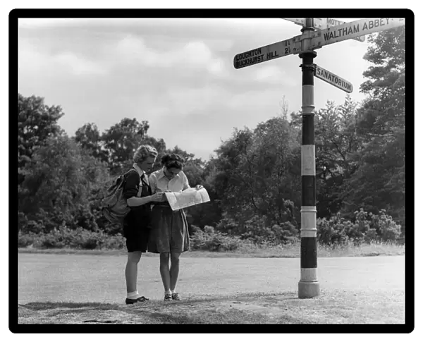 Two Girls & Signpost