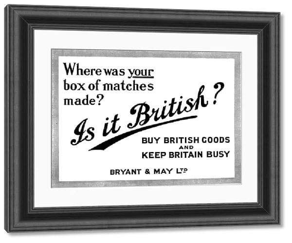 Patriotism  /  Matchbox 1928