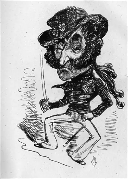 Caricature of J D Stoyle, English actor