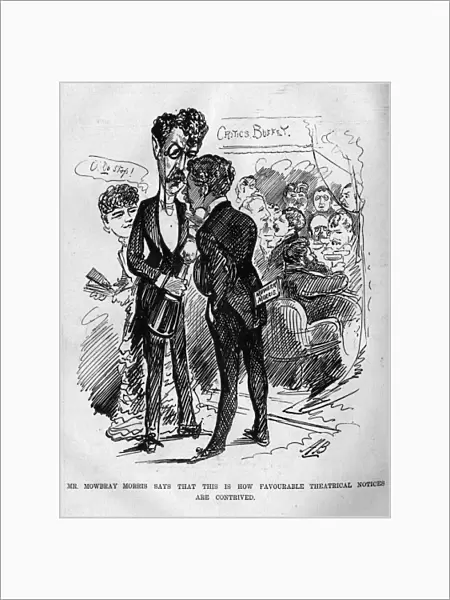 Caricature, Sir Squire Bancroft and Mowbray Morris