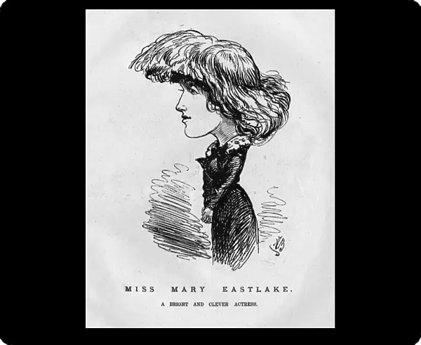 Caricature of Mary Eastlake, English actress