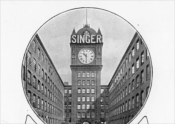 Singer Sewing Machines - factory clock tower