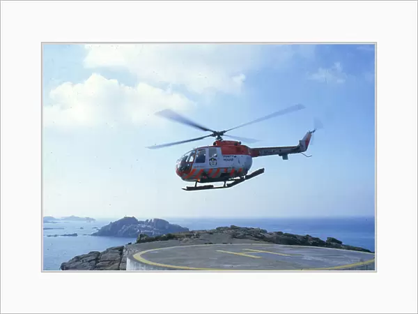 Service Helicopter and Round Island - Scillies