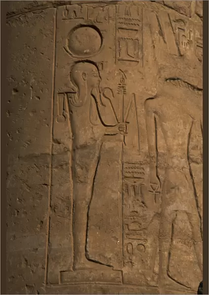 Relief depicting Khonsu (Khonsar) god of the moon