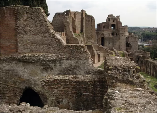 Ruins of some buildings on the Palatine Hill. Rome. Italy