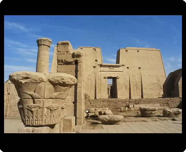 Temple of Horus. Pylon entrance. Edfu. Egypt