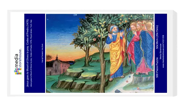 Jesus goes to Mount of Olives to pray. Codex of Predis (1476