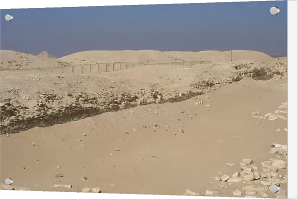 Egypt. Saqqara. Djosers complex. Limestone walls