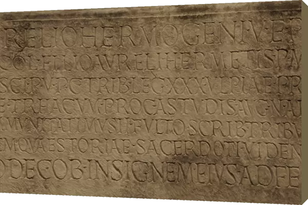 Ostia Antica. House of Triclini. Inscription