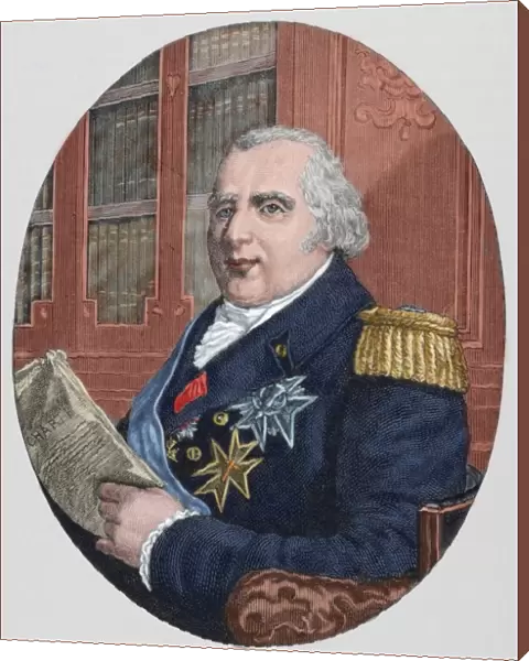 Louis XVIII (1755-1824). King of France from 1814-15 and 181