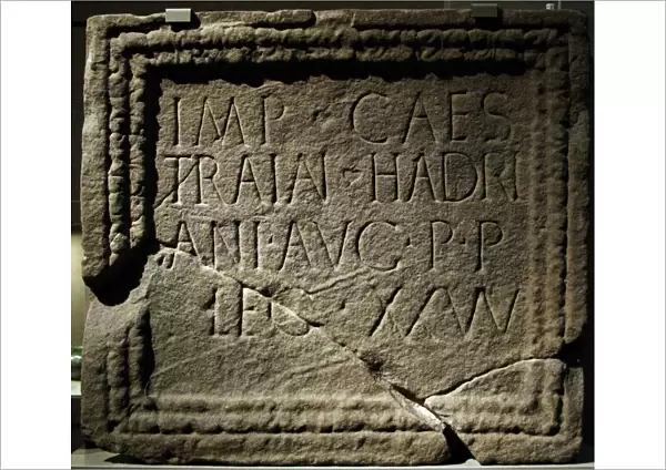 Monumental inscription about Hadrian Emperor. 128-138 AD. St