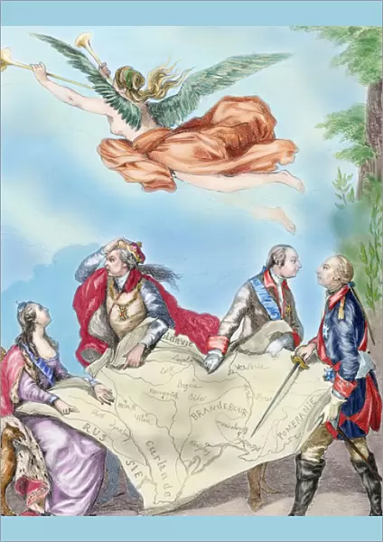 Allegory of the 1st partition of Poland. 1772