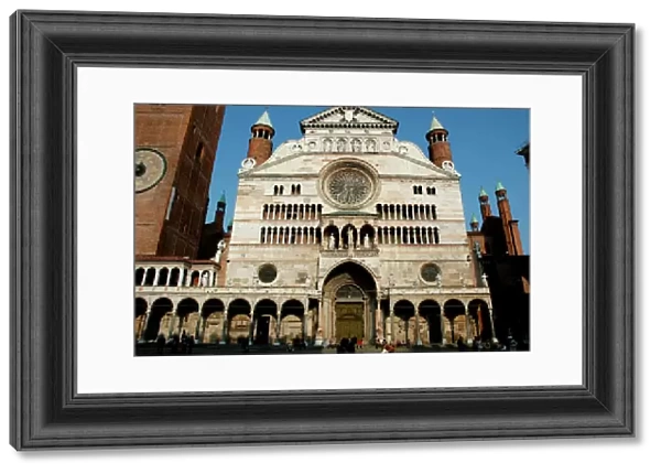 Italy. Cremona Cathedral. Main facade