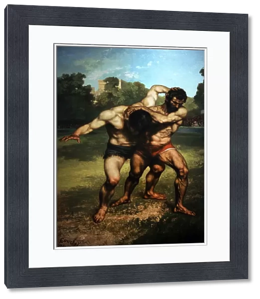 Wrestlers, 1853, by Gustave Courbet