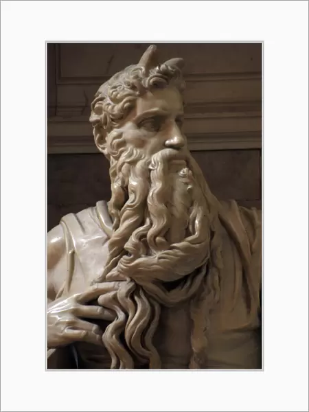 Moses. 1513-1515. Statue by Michelangelo (1475-1564). Marble