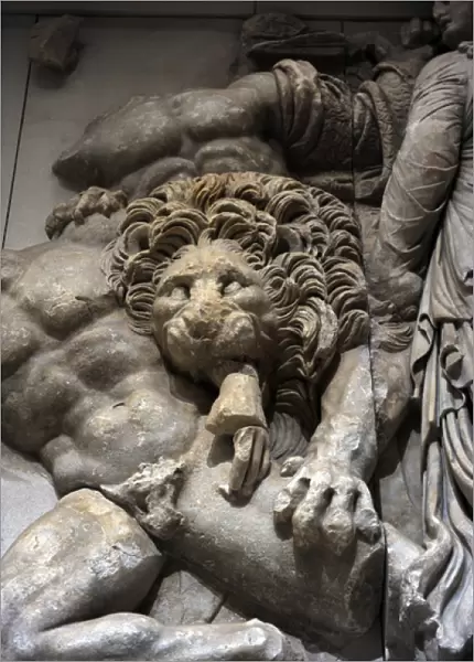 Pergamon Altar. The goddess Ceto aiding her father Pontus