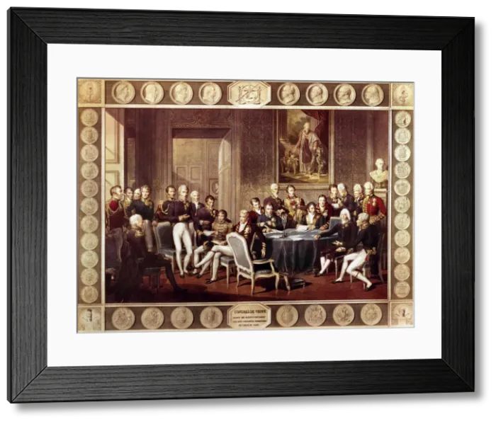 Framed Print : Congress of Vienna Print (1814-1815) - Colored Engraving