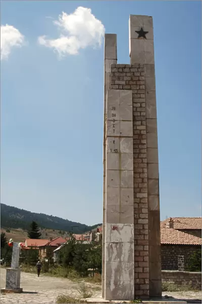 Communist monument. Voskopoja