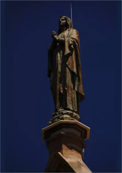 United States. Santa Fe. Loretto Chapel. Statue of Virgin Ma