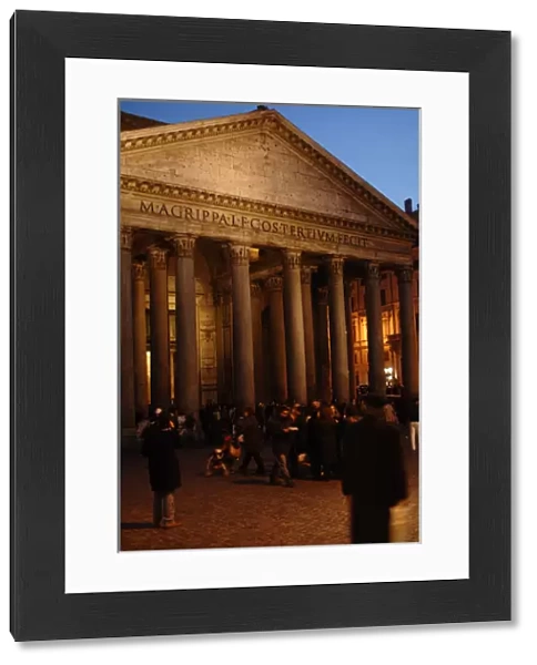 Pantheon of Agrippa. Exterior at night. Rome