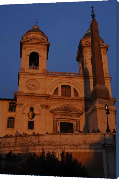 Church of the Trinita dei Monti and the Sallust Obelisk at s