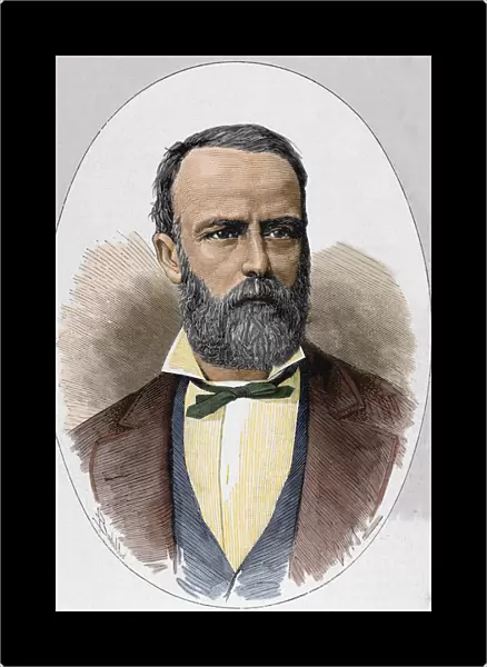 Eduardo Basabilbaso (1835-1907). Colored engraving