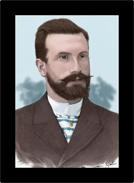 Alfredo Branas Menendez (1859-1900). Colored ngraving