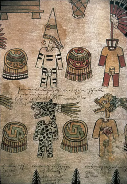 Pre-Columbian Art. Aztec period. Mexico. Collecting taxes. C