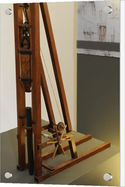 Leonardesque model. Pole Hammer. Codex Atlanticus, sheet 785