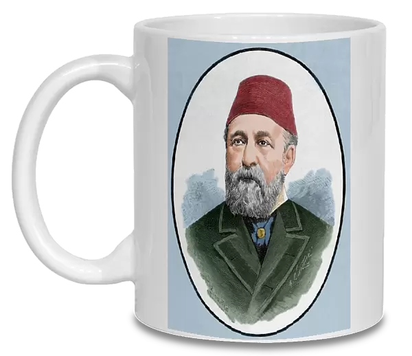Hussein Sermed Affendi (1830-1886). Turkish diplomat. Engrav