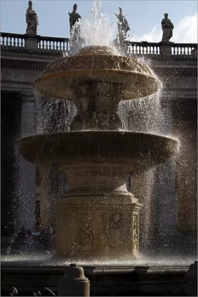 Fountain. St. Peters Square. Vatican City