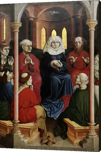Wurzach Altarpiece, 1437. Pentecost by Hans Multscher (1400
