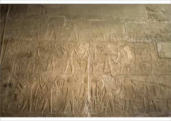 Mastaba of Ptahhotep and Akhethotep. The transport of offeri