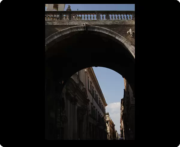 Italy. Rome. Farnese Arch in Via Giulia