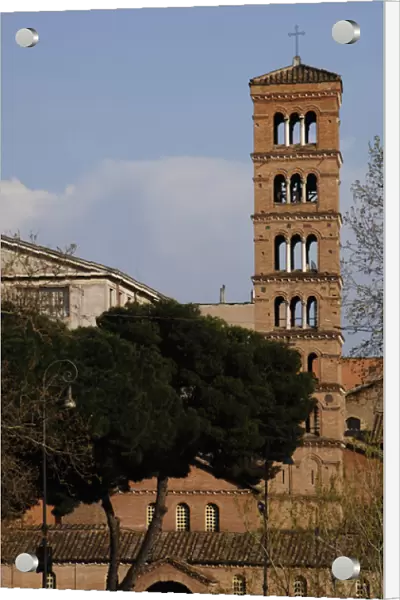Rome. Basilica of Saint Mary in Cosmedin. Bell tower