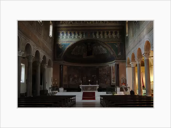 Italy. Rome. Basilica of Santa Maria in Domnica. Interior wi