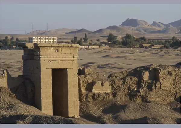 Egypt. Dendera. Temple of Hathor. Mud wall portion surroundi