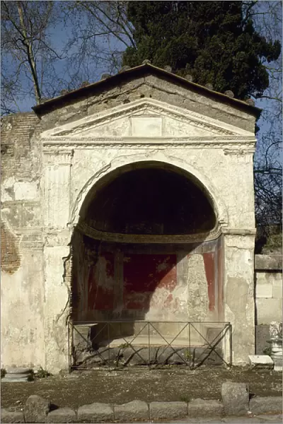Italy. Pompeii. Tomb pictorial remains in the Via Sepulchre