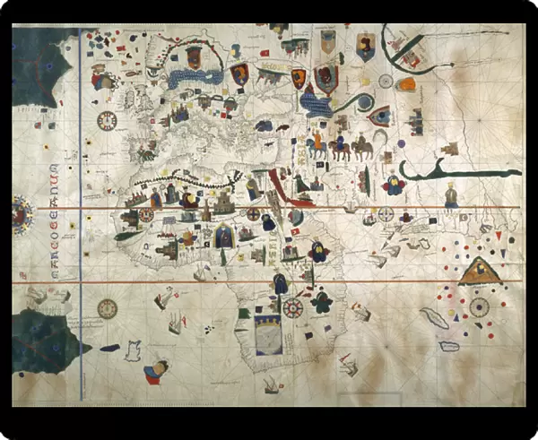 Chart by Juan de la Cosa (1450-1510). Spain. Madrid. Mavy Mu