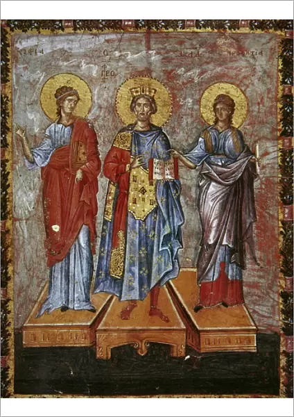 David, prophet and king. Depicted as a Byzantine emperor. Fl