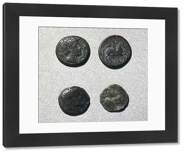 Roman coin. Asses. Bronze. 1st century BC. Mint of Iltirda