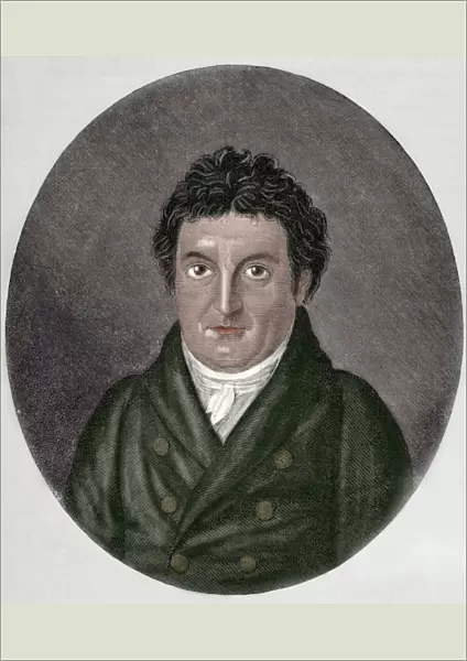 Johann Gottlieb Fichte (1762-1814). German Philosopher. Engr