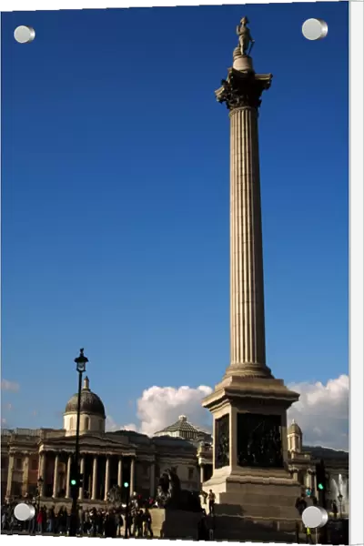 Nelsons Column (1840-1843). Trafalgar Square. London