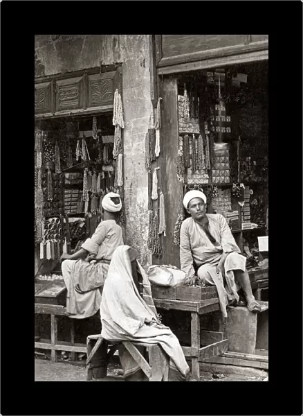 Curio store, Cairo, Egypt, circa 1880s