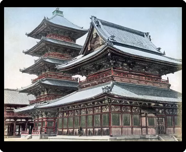 Tennoji Temple, Osaka, Japan, circa 1880s