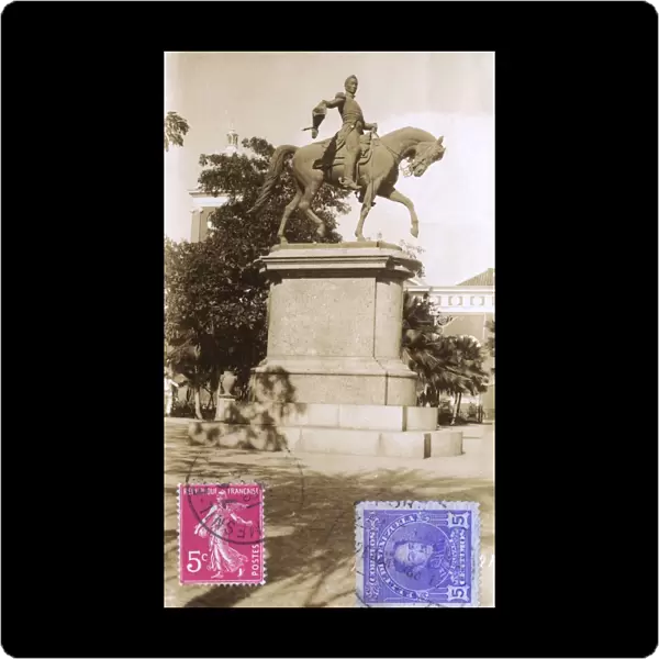 Bolivar statue, Cartagena, Colombia, Central America