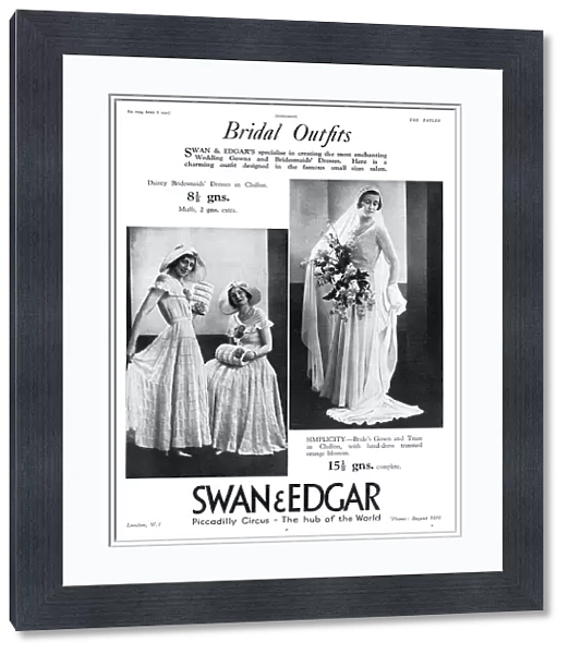 Swan and Edgar bridal outfits, 1931
