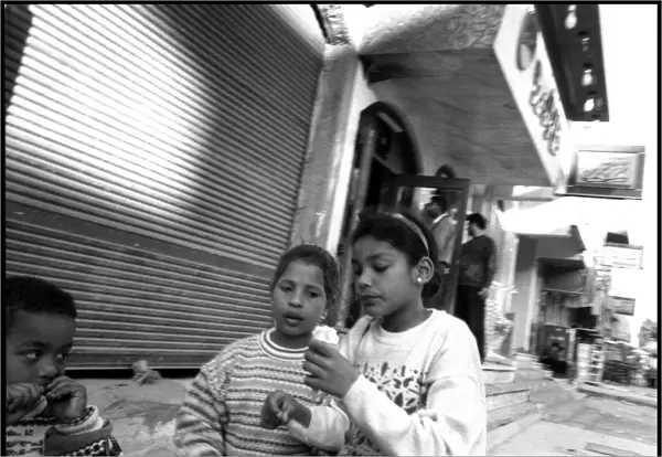 Children with ice cream Alexandria, Egypt