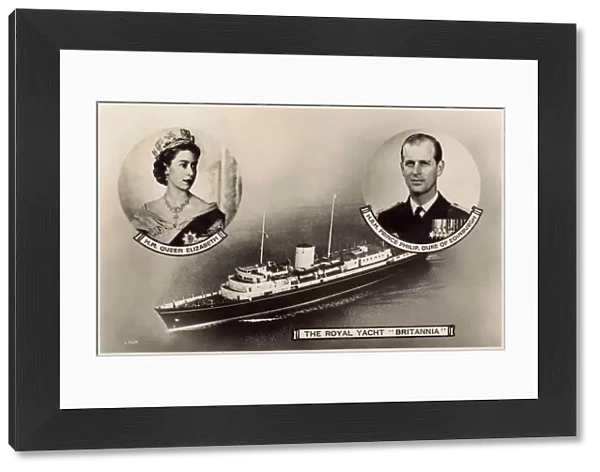 Royal Yacht Britannia - card issued to commemorate launch